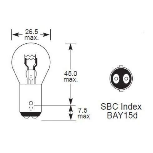 ΛΑΜΠΑ ΚΑΡΥΔΙ Α/Κ 12V 21/5W